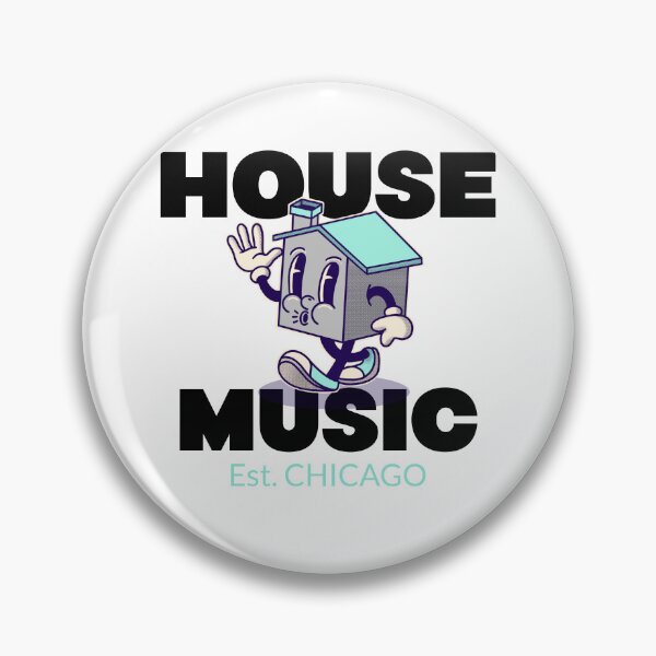 Item preview, HOUSE MUSIC Est. CHICAGO - character (black) designed and sold by Discothreadz.