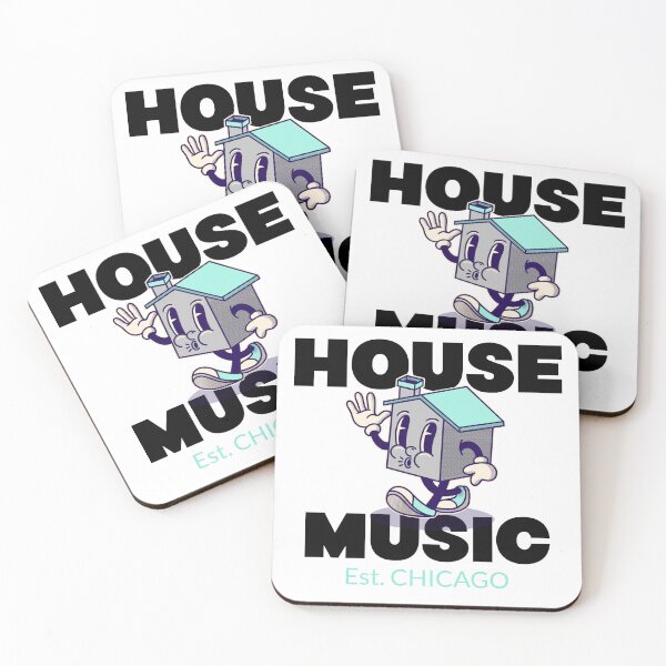 Item preview, HOUSE MUSIC Est. CHICAGO - character (black) designed and sold by Discothreadz.