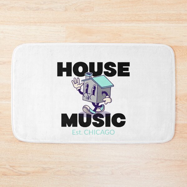 Item preview, HOUSE MUSIC Est. CHICAGO - character (black) designed and sold by Discothreadz.