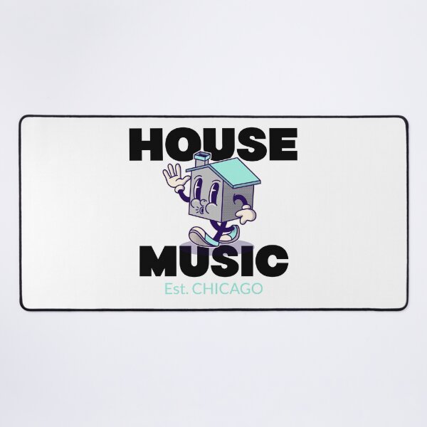 Item preview, HOUSE MUSIC Est. CHICAGO - character (black) designed and sold by Discothreadz.