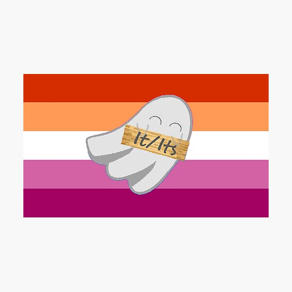 Item preview, It/Its Lesbian Pronoun Ghost designed and sold by Forest-Bird.