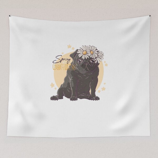Item preview, cute black dog printed design  designed and sold by mehakstore123.