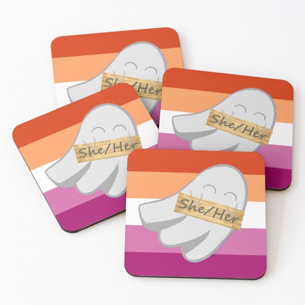 Item preview, She/Her Lesbian Pronoun Ghost designed and sold by Forest-Bird.