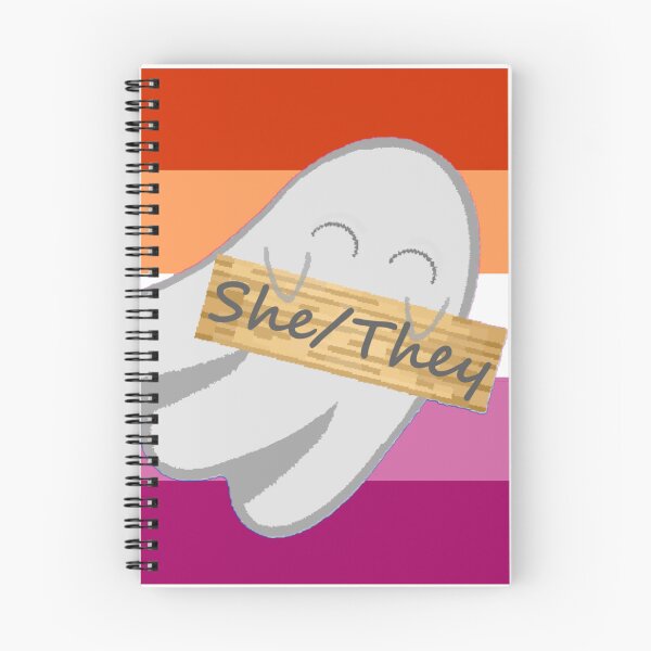Item preview, She/They Lesbian Pronoun Ghost designed and sold by Forest-Bird.