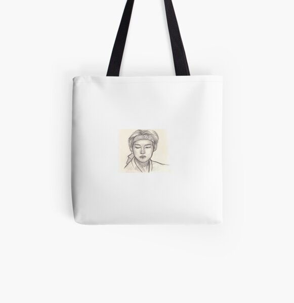 BTS V (Kim Taehyung) colored pencil drawing, BTS fan art Tote Bag