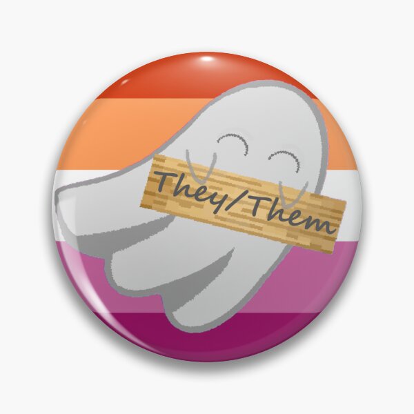 Item preview, They/Them Lesbian Pronoun Ghost designed and sold by Forest-Bird.