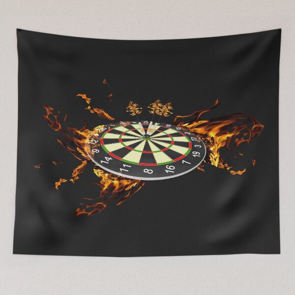 Item preview, Flaming Dart Board designed and sold by Tiffany Bumgardner.