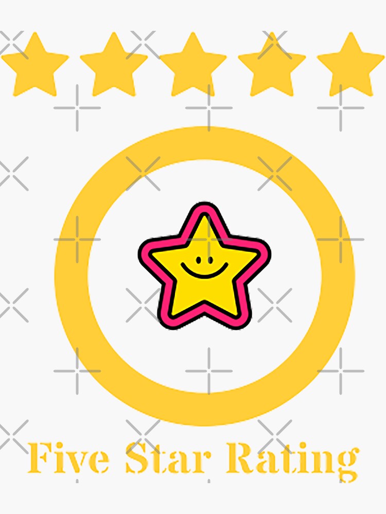 Five Star Rating Sticker For Sale By Eslamshehab Redbubble