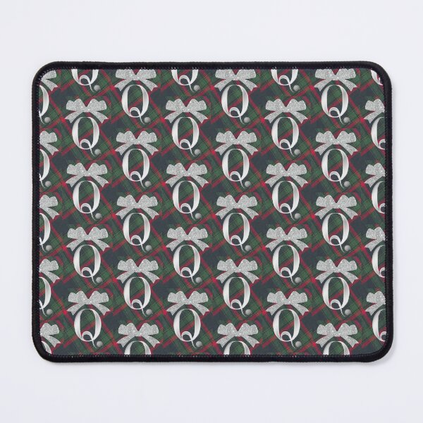 Item preview, Glorious Red and Green Plaid with Glittering Bow and Puff Initial-Q(2) designed and sold by SunMoonBeyond.