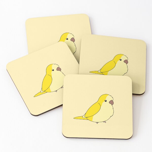 Item preview, Lutino Yellow Quaker/Monk Parakeet Birb designed and sold by FindingMindely.