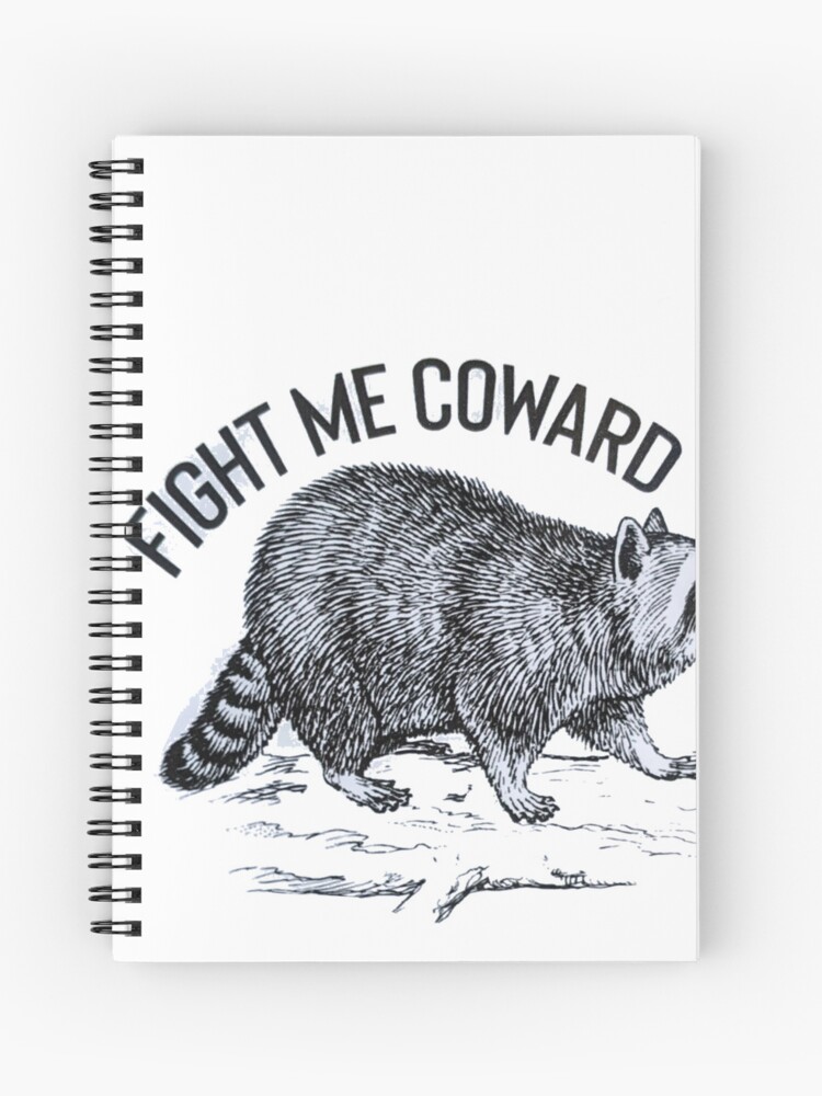 Fight Me Coward Raccoon Sticker, Raccoon Sticker Decal 