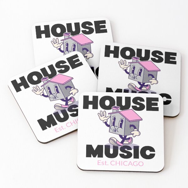 Item preview, HOUSE MUSIC Est.CHICAGO - character (pink/black) designed and sold by Discothreadz.