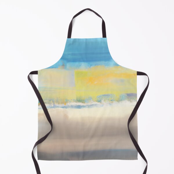 Item preview, Ocean Beyond the Sand Dunes - Abstract Expressionism - Blue, Brown and Yellow designed and sold by Inomaly Art.