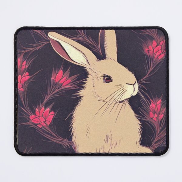 Item preview, Vintage Mini Rex Rabbit in Beautiful Flowers designed and sold by wigobun.