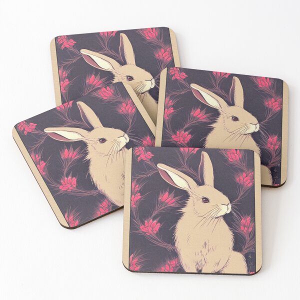 Item preview, Vintage Mini Rex Rabbit in Beautiful Flowers designed and sold by wigobun.