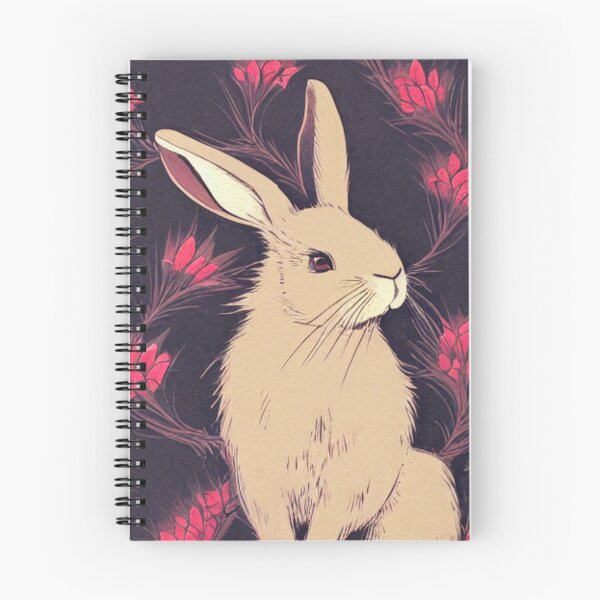 Item preview, Vintage Mini Rex Rabbit in Beautiful Flowers designed and sold by wigobun.