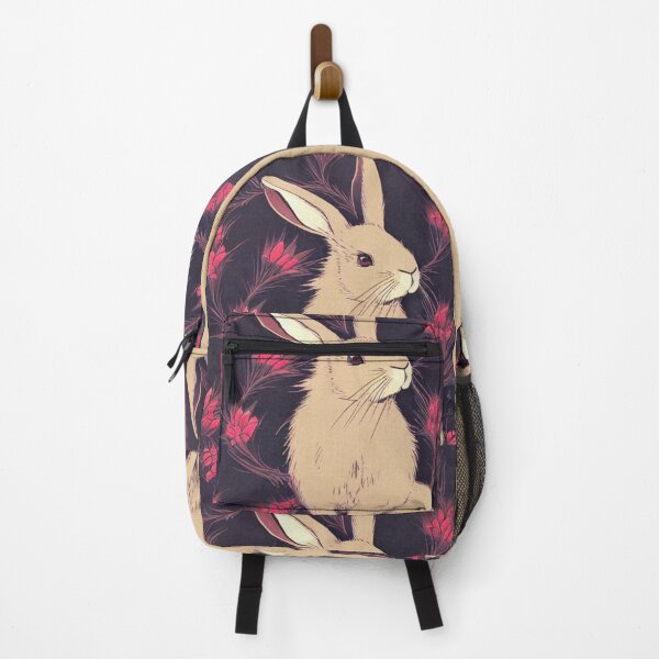 Item preview, Vintage Mini Rex Rabbit in Beautiful Flowers designed and sold by wigobun.