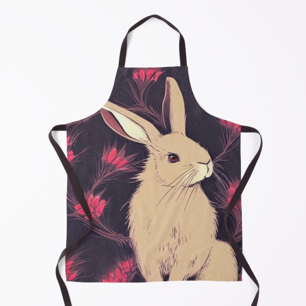 Item preview, Vintage Mini Rex Rabbit in Beautiful Flowers designed and sold by wigobun.