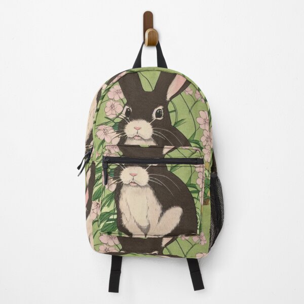 Item preview, Floral Dutch Rabbit Girl in Black designed and sold by wigobun.