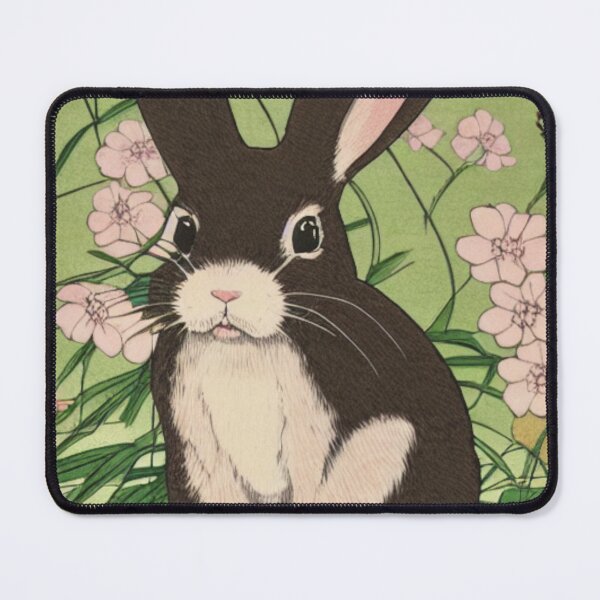 Item preview, Floral Dutch Rabbit Girl in Black  designed and sold by wigobun.