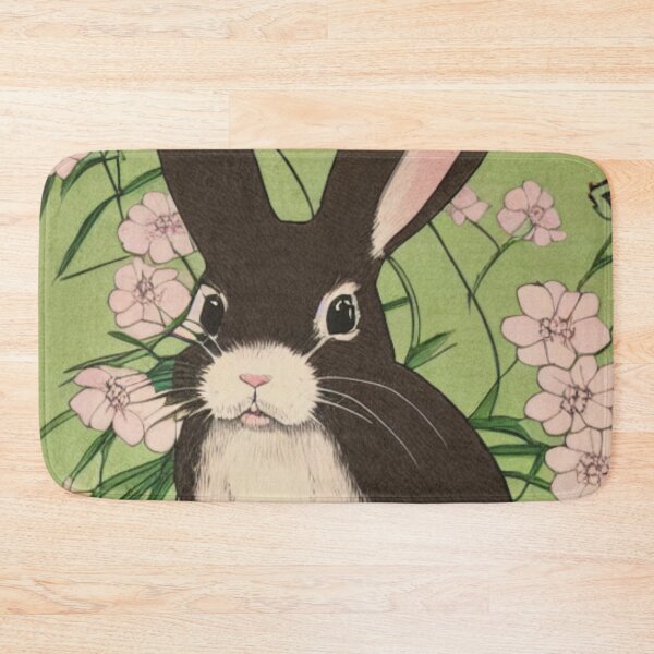Item preview, Floral Dutch Rabbit Girl in Black  designed and sold by wigobun.