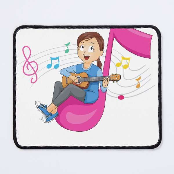 Item preview, girl playing guitar printed shirt designed and sold by mehakstore123.