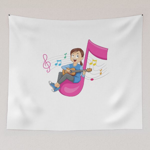 Item preview, girl playing guitar printed shirt  designed and sold by mehakstore123.