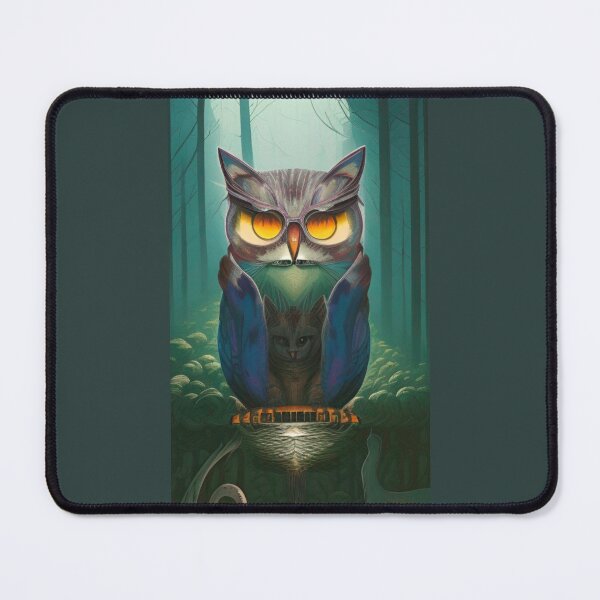 Item preview, Owl and kitten (spot the kitten!) designed and sold by SolidEarthArt.