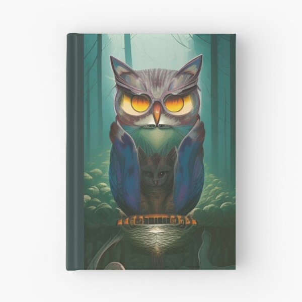 Item preview, Owl and kitten (spot the kitten!) designed and sold by SolidEarthArt.