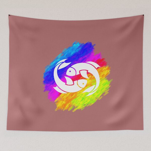 Item preview, Pisces Zodiac Sign on Oil Paint Color Patch  designed and sold by Dewlangrial.