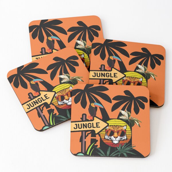 Item preview, In the jungle the tiger sleeps tonight with his bird and sunglasses for girls and boys ani animal lover designed and sold by sweetees4u.