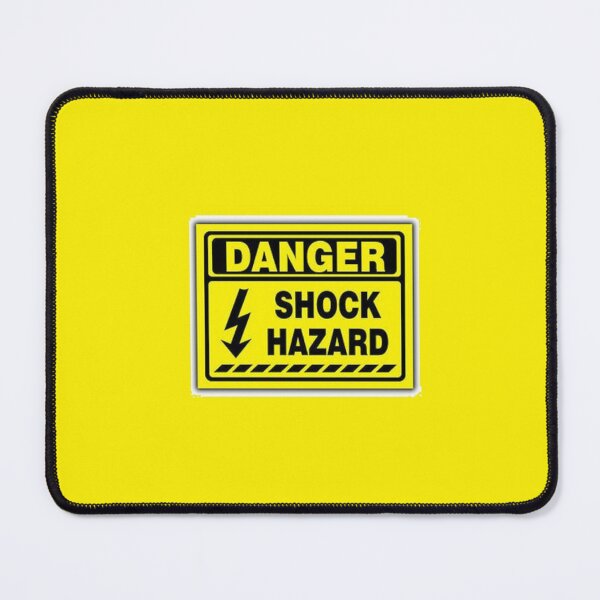 Danger Shock Hazard, danger, peril, menace, jeopardy, gravity #DangerShockHazard #danger #peril #menace #jeopardy #gravity Mouse Pad