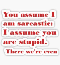 Sarcasm Sticker