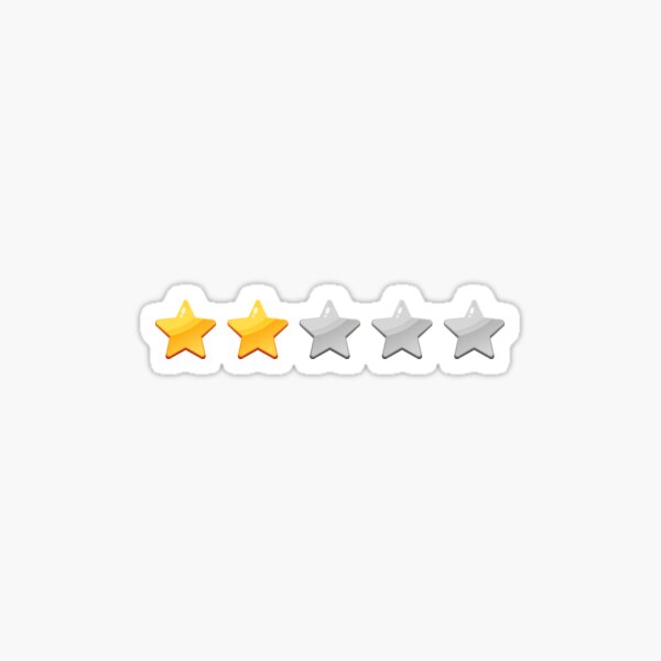 Five Stars Of Different Sizes Sticker