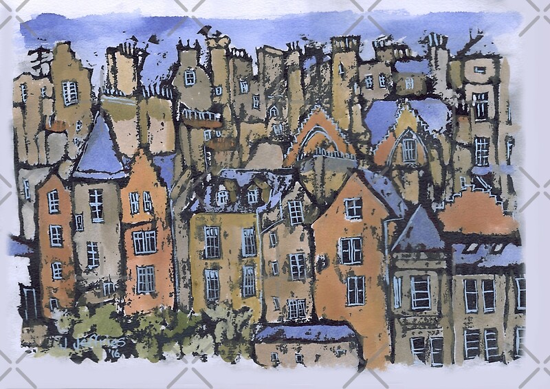 "Edinburgh painting" by jennyjeffries Redbubble