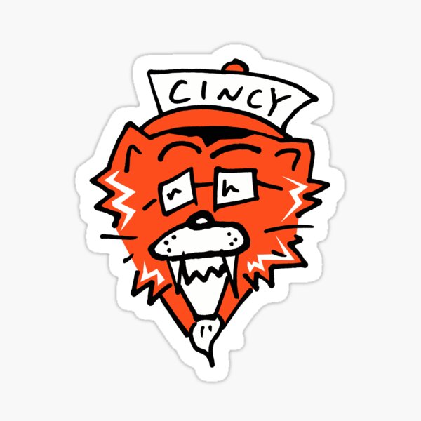 Cincinnati Bengals Year of the Tiger Sticker for Sale by drrahlf