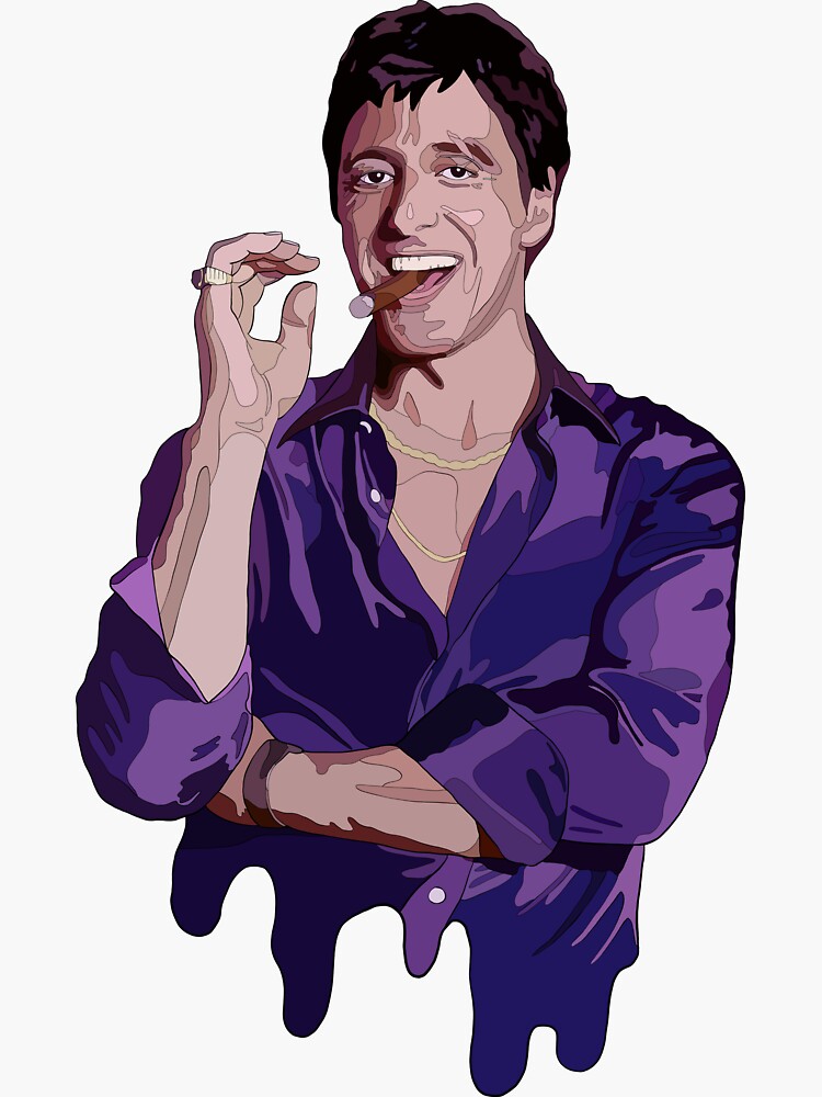 "Illustration of Tony Montana - fictional character and protagonist of