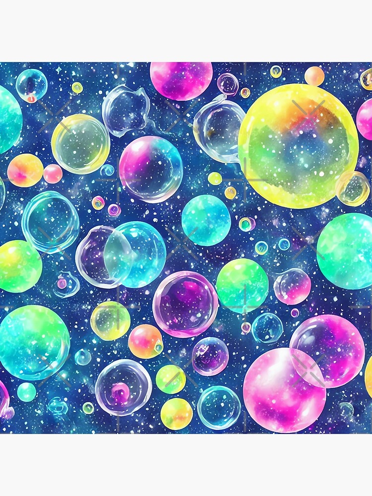 "Bubbles in Space" Poster for Sale by MaisonDeNo Redbubble