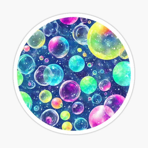 "Bubbles in Space" Sticker for Sale by MaisonDeNo Redbubble