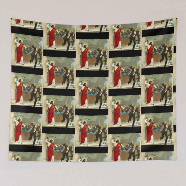 Item preview, Communist black Jesus whips Wall Street bankers Premium designed and sold by SVGHUSTLEGRIND.