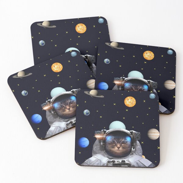 Item preview, Cat astronaut and universe designed and sold by merry marley.