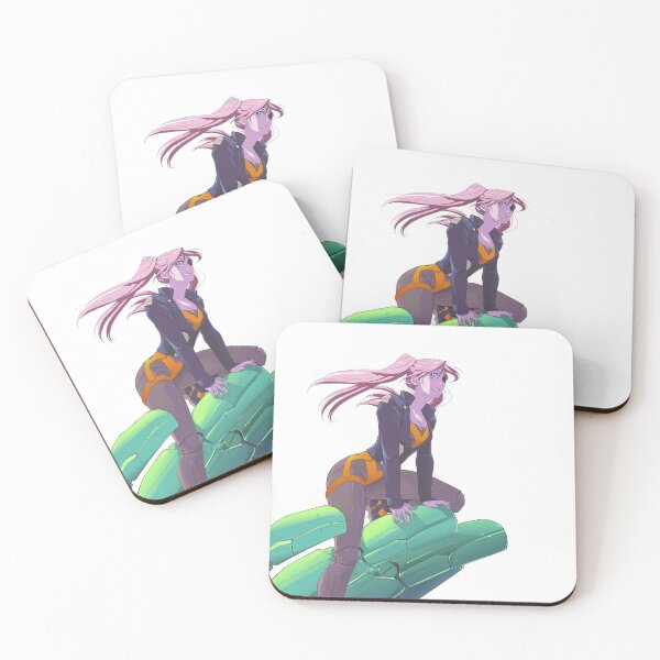 Item preview, Anime Girl with Pink Hair Poster Giant Robot Mecha Art Print designed and sold by doodlingjay.