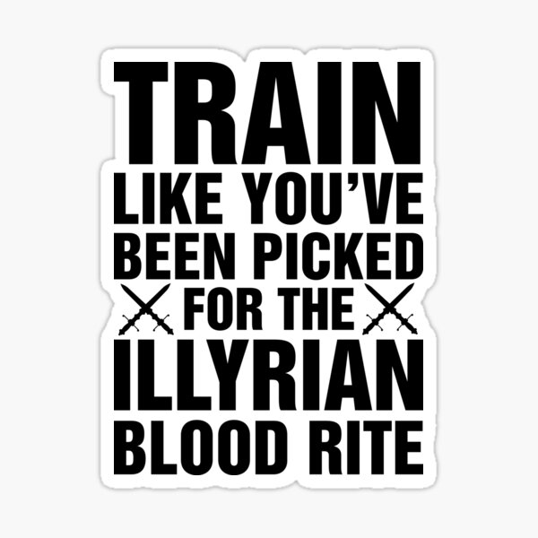 A Court of Mist and Fury, Illyrian Warriors, Rhysand, Feyre, Feysand, Train Like Sticker