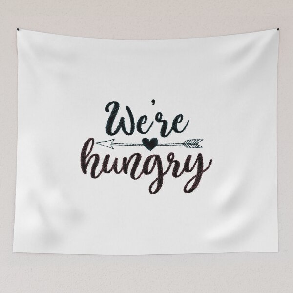 Artikelvorschau, Damen WE'RE HUNGRY, Hungry and Pregnant Tee, Preggo, Schwangerschaftsankündigung, WE'RE HUNGRY entworfen und verkauft von RedArtsDesign.