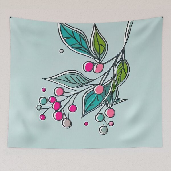 Item preview, Handdrawn christmas mistletoe drawing designed and sold by XmasPatterns.