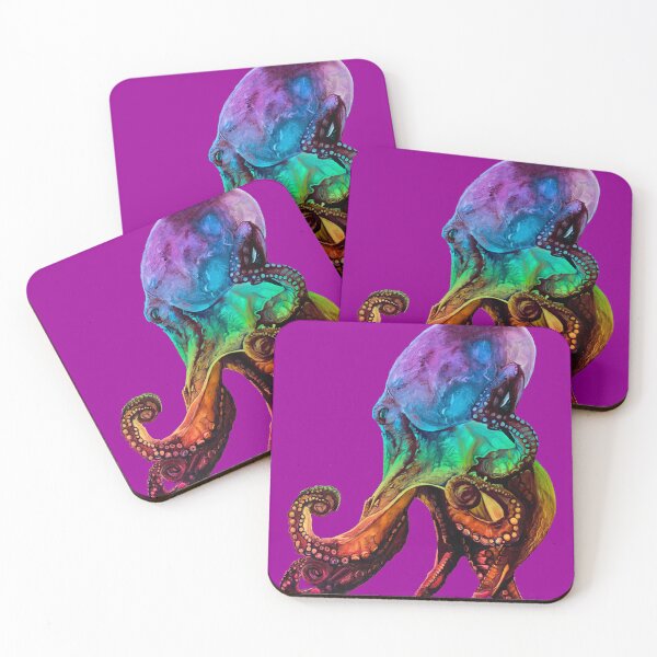 Item preview, Rainbow octopus colourful and fun octopus image designed and sold by The inked octopus garden .
