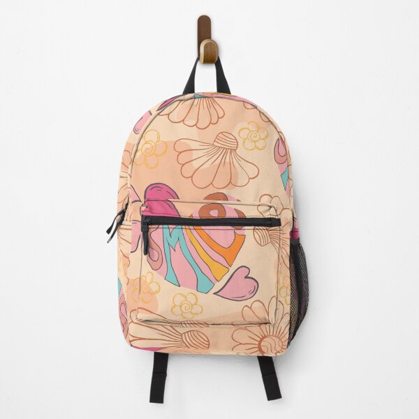 Item preview, SMILE Flower Heart in Groovy Retro 70s Style designed and sold by ElaMilkoDESIGN.