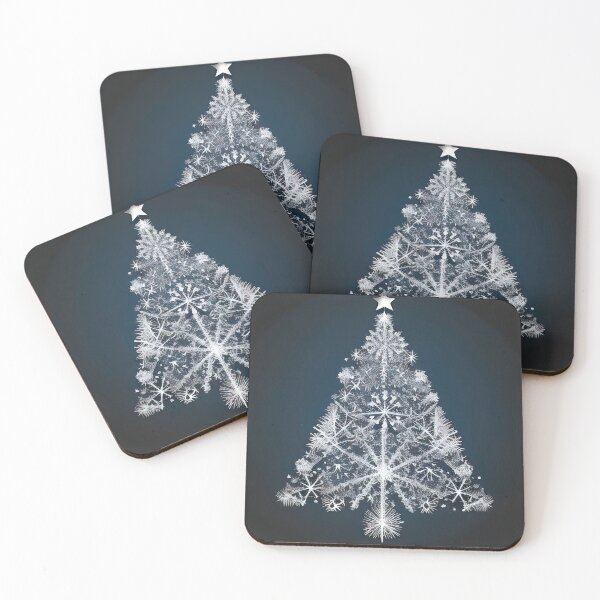 Item preview, Christmas card design snowflakes as a christmas tree designed and sold by XmasPatterns.