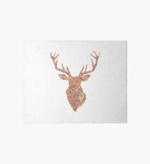 Sparkling reindeer blush gold Art Board
