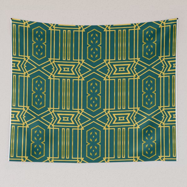 Item preview, Art Deco Green and Gold designed and sold by ScaleDesigns.